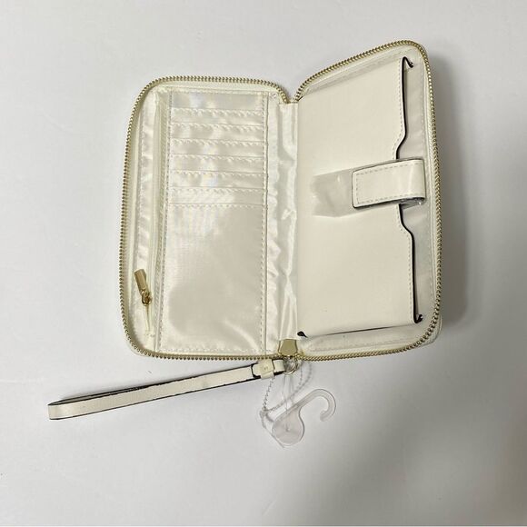 NWOT Time & Tru Women's White Faux Leather Wallet / Wristlet / Clutch - Picture 8 of 13